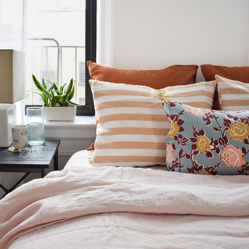 Linen Euro Pillowcase in Sienna