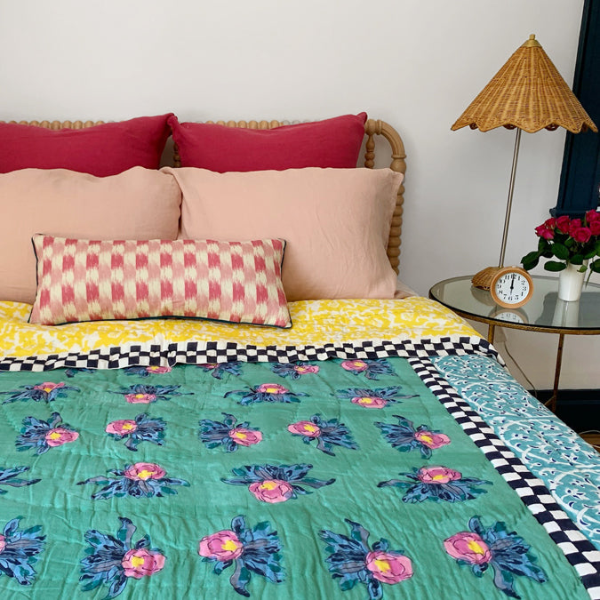 Linen Euro Pillowcase in Tyrian Pink