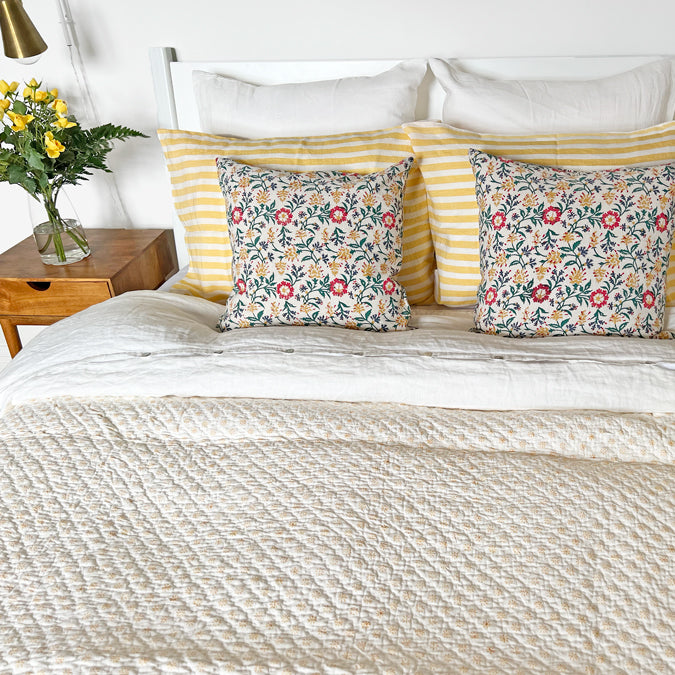 Linen Standard Pillowcase in Big Yellow Stripe