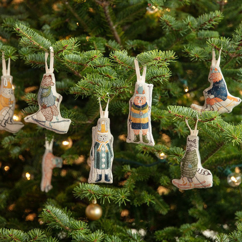 Downhill Bear Ornament