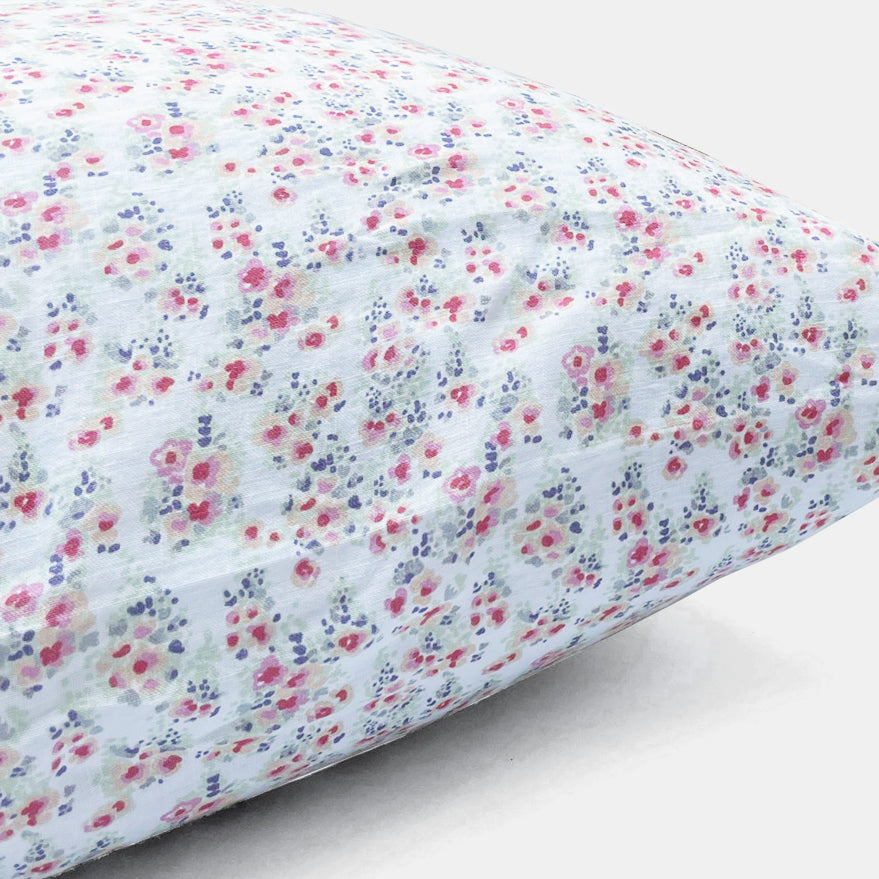 Linen Standard Pillowcase in Summer Flower