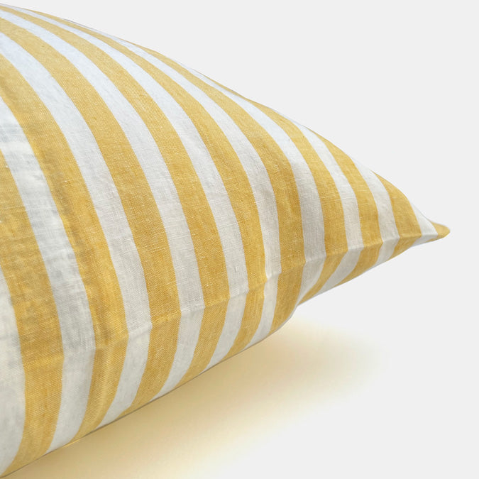 Linen Standard Pillowcase in Big Yellow Stripe